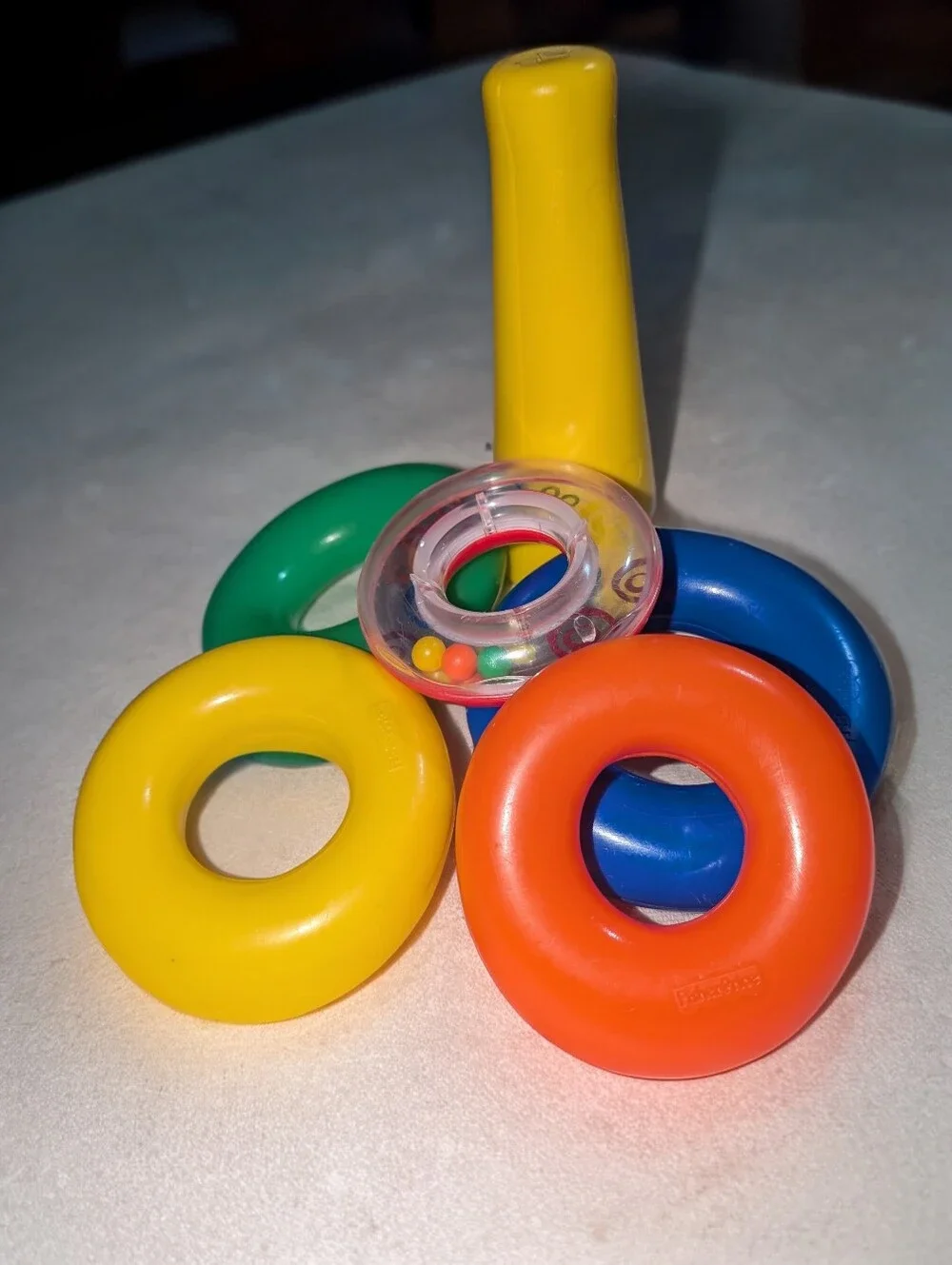 Vintage Fisher-Price Rock-a-Stack Ring Stacking & Rocking Baby Toy 2004 Mattel